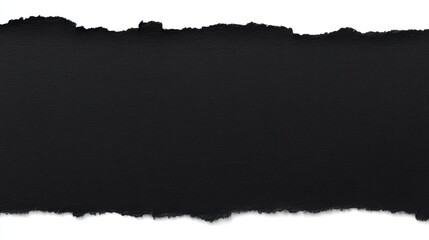 Fototapeta premium Torn black paper pages with texture edges, PNG isolated for mockups. Suitable for document, newspaper, and vintage themes.