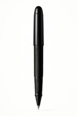 Fototapeta premium Black rollerball pen with textured surface.