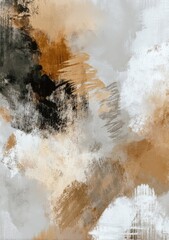 Abstract painting, neutral shades, beige background. For wallpaper and decoration