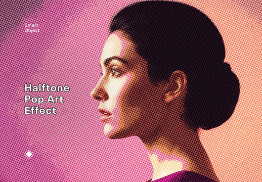 Halftone Pop Art Photo Effect