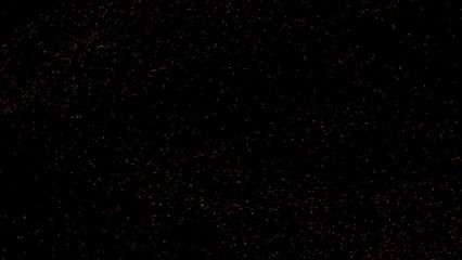 Blurred fire embers sparks on black background . Texture isolated overlays. Concept of particles, sparkles, light and flame.