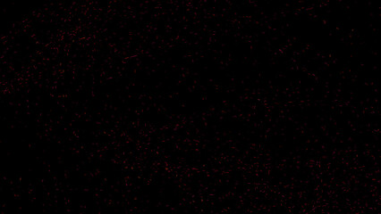 Blurred fire embers sparks on black background . Texture isolated overlays. Concept of particles, sparkles, light and flame.
