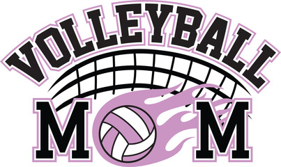 Volleyball mom vector design