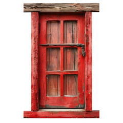 Obraz premium Rustic red wooden door