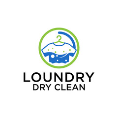 Premium Logo For Loundry Laundry Dry Clean Store Business Vector Template 