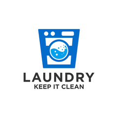 Premium Logo For Loundry Laundry Dry Clean Store Business Vector Template 