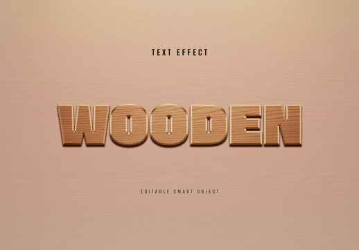 Wooden 3D Text Effect