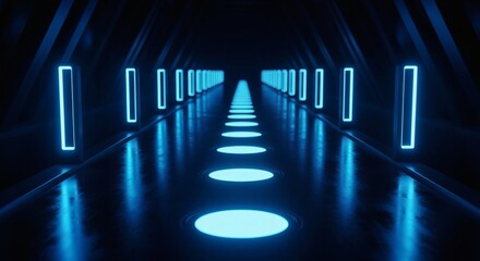 Digital technology business information displays a blue vector electronic web design network