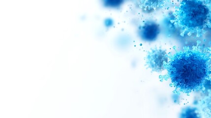 Colorful Illustration of Immunodeficiency Cells in a Clean Medical Setting
