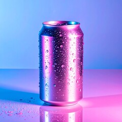 Cold soda can mockup