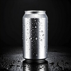 Realistic cold soda can mockup