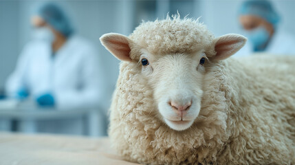 Sheep at the veterinary clinic