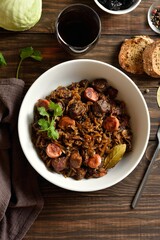 Stewed cabbage (polish bigos)