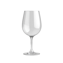 Clear Wine Glass on Transparent Background for Beverage Photography