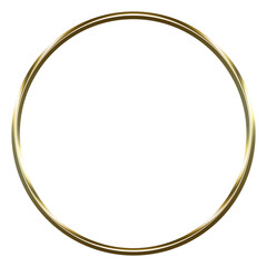 Golden gradient round shape  frame isolated on white