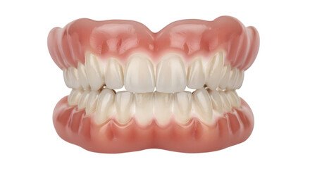 Fototapeta premium Close up of human teeth and gums dental anatomy showing natural teeth arrangement