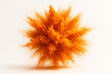 Naklejka premium Orange powder explosion.