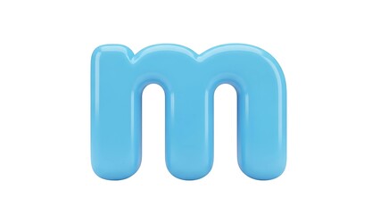 Obraz premium Letter m alphabet design blue color font type typography graphic illustration render isolated background on transparent background