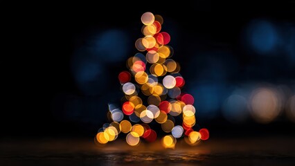 Christmas Tree Bokeh, a concept on holiday celebration, warmth, and festive magic.