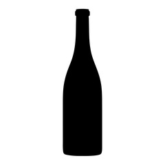 Elegant silhouette of a wine bottle, perfect for beverage product presentations.