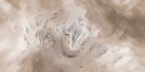 Abstract Swirl of Organic Forms in Muted Browns, Greys, and Creams, Evoking Geological Layers and Ethereal Topographic Texture in Warm Beige Tones for Background Design.