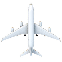 White Airplane Top View Air Travel Flight Journey