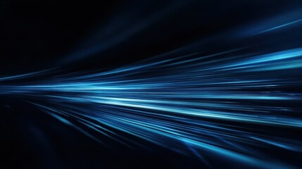 Futuristic background in dark blue with motion blur and light effects. Use for digital art, social media, and innovative projects.
