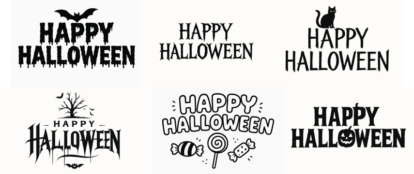 vector happy halloween greeting