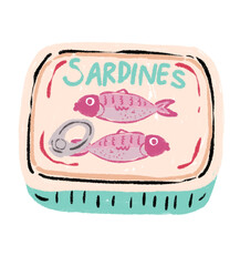 canned sardines design for templates.