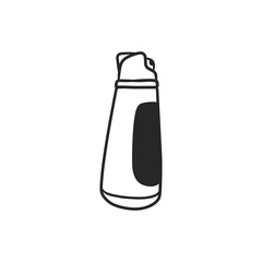 Hand Drawn Doodle of an Aerosol or Spray Can Dispenser