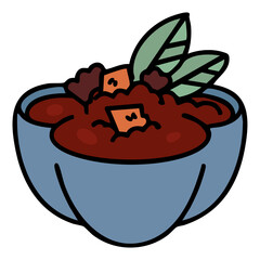 traditional hot brazilian feijoada stew