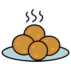hot brazilian fried bolinho on plate