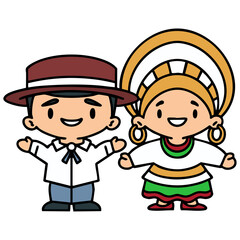 brazil couple in traditional clothing