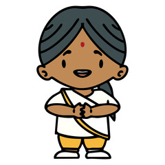 happy indian woman in modern sash