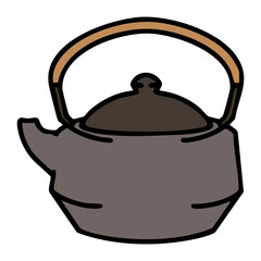 a  teapot of japanese tea