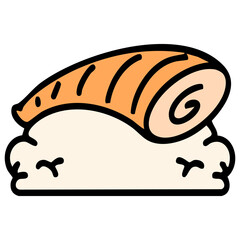 japanese nigiri sushi on rice