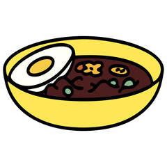 Fototapeta premium a traditional japanese ramen bowl