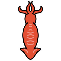 a fresh japanese seafood squid