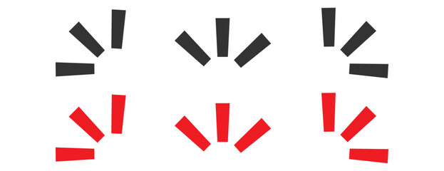 Directional Down Arrows or Burst Lines, Abstract Design Elements