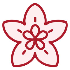 singular  japanese style flower design