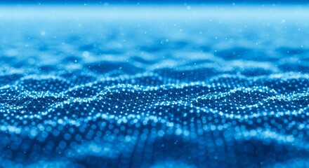 Abstract blue digital wave with futuristic technology background and data concept