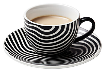 PNG Coffee cup pattern saucer.