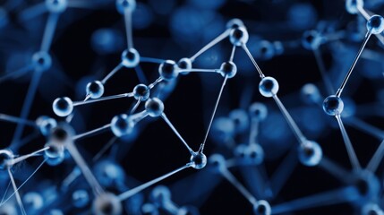 node. Abstract digital network concept with glowing nodes and connections, representing futuristic technology. product launch decks.