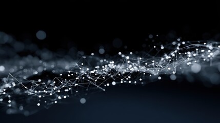 node. Abstract digital network concept with glowing nodes and connections, representing futuristic technology. product launch decks.