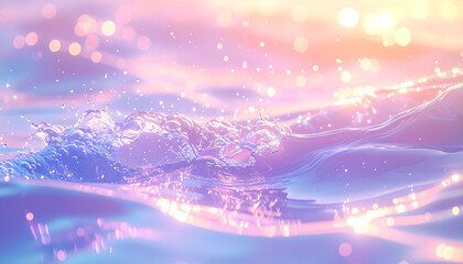 Fantasy Water Texture with Shimmering Glow