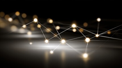 node. Abstract digital network concept with glowing nodes and connections, representing futuristic technology. product launch decks.