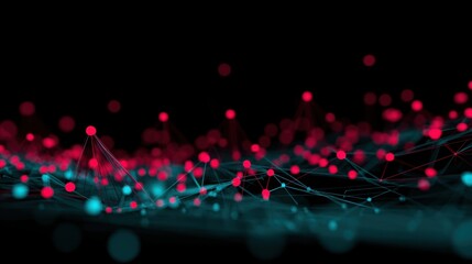 node. Abstract digital network concept with glowing nodes and connections, representing futuristic technology. product launch decks.