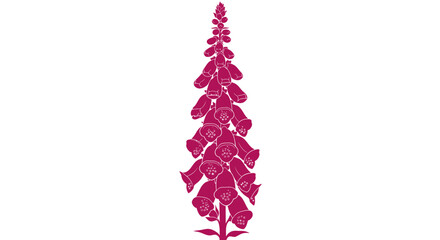 Stylized foxglove flower silhouette © gudangPIXEL