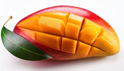 Fototapeta premium Ripe Mango On White