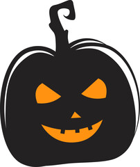 Lit Jack-o-lantern Pumpkin